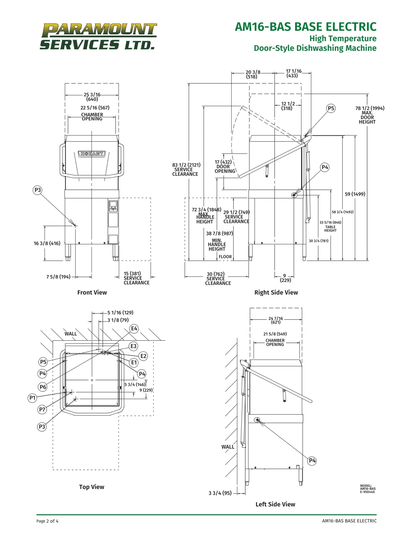 High Temperature Door-Style Base Electric Dishwasher with Booster Heater