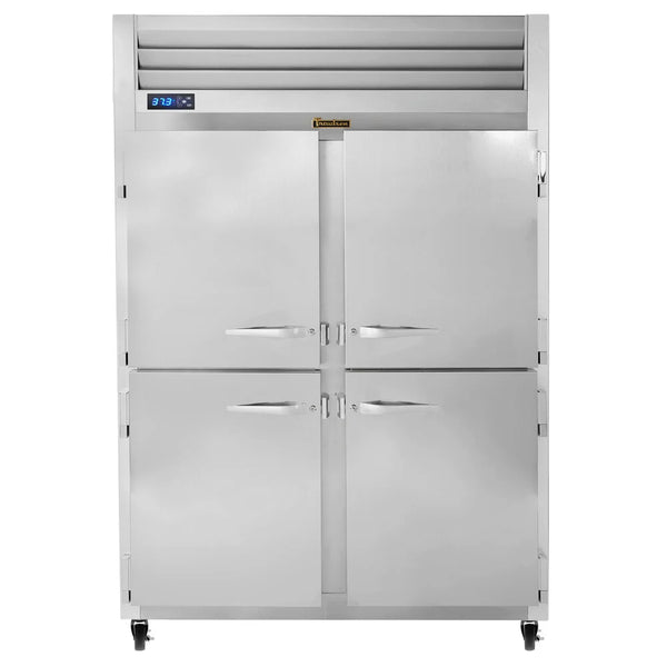 2 Section Half Door Reach In Refrigerator