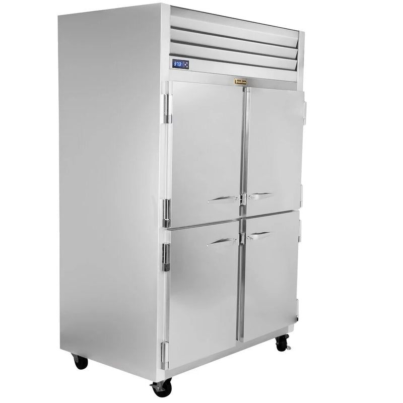 2 Section Half Door Reach In Refrigerator