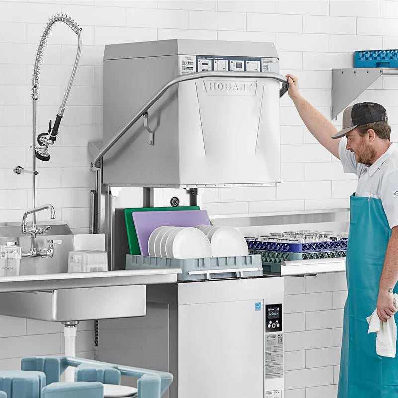 High Temperature Door-Style Base Electric Dishwasher with Booster Heater