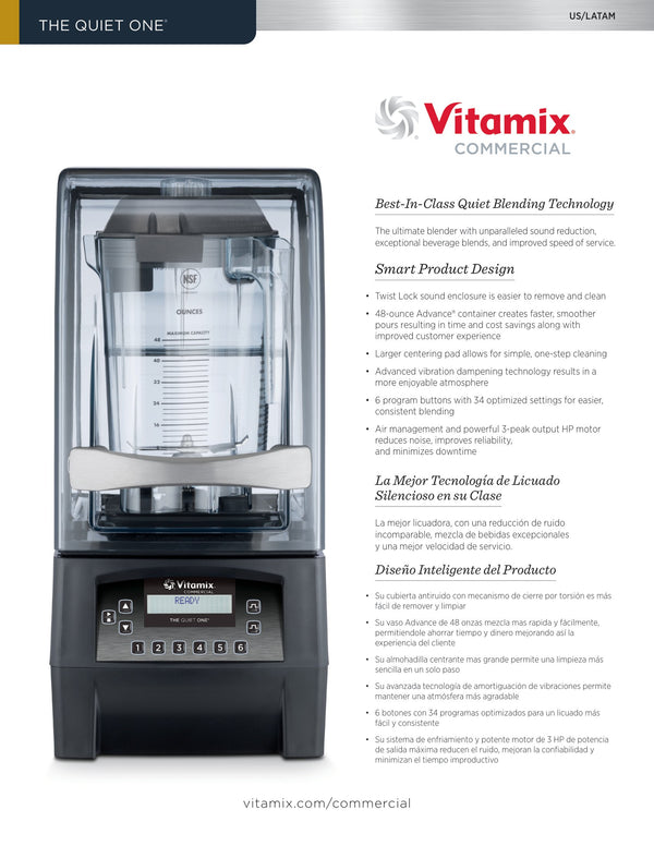 The Quiet One® Vitamix Commercial 3 Year Warranty | In Stock