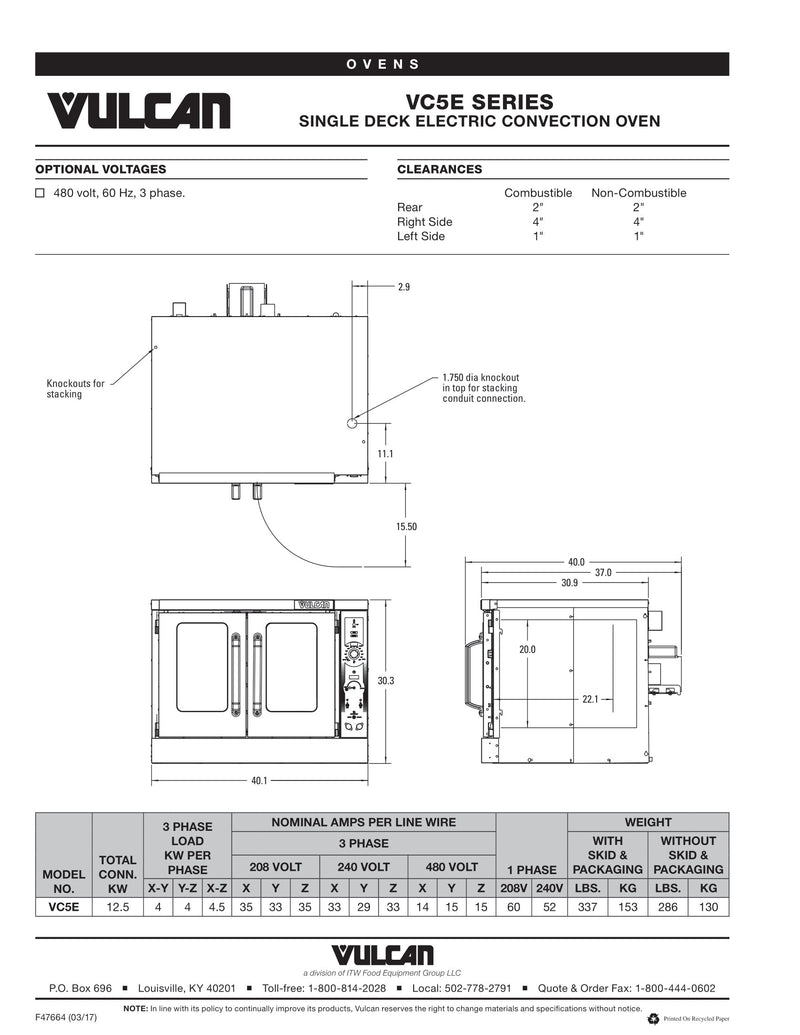 CONVECTION OVEN, ELECTRIC